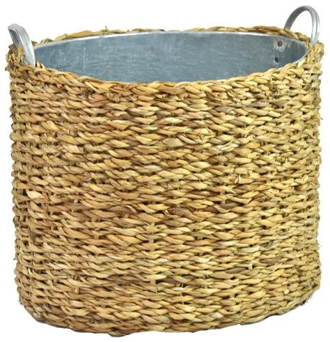 Oválny obal z morskej trávy s kovovou vložkou Rozmery (cm): 24 x 19, v. 21 (25)