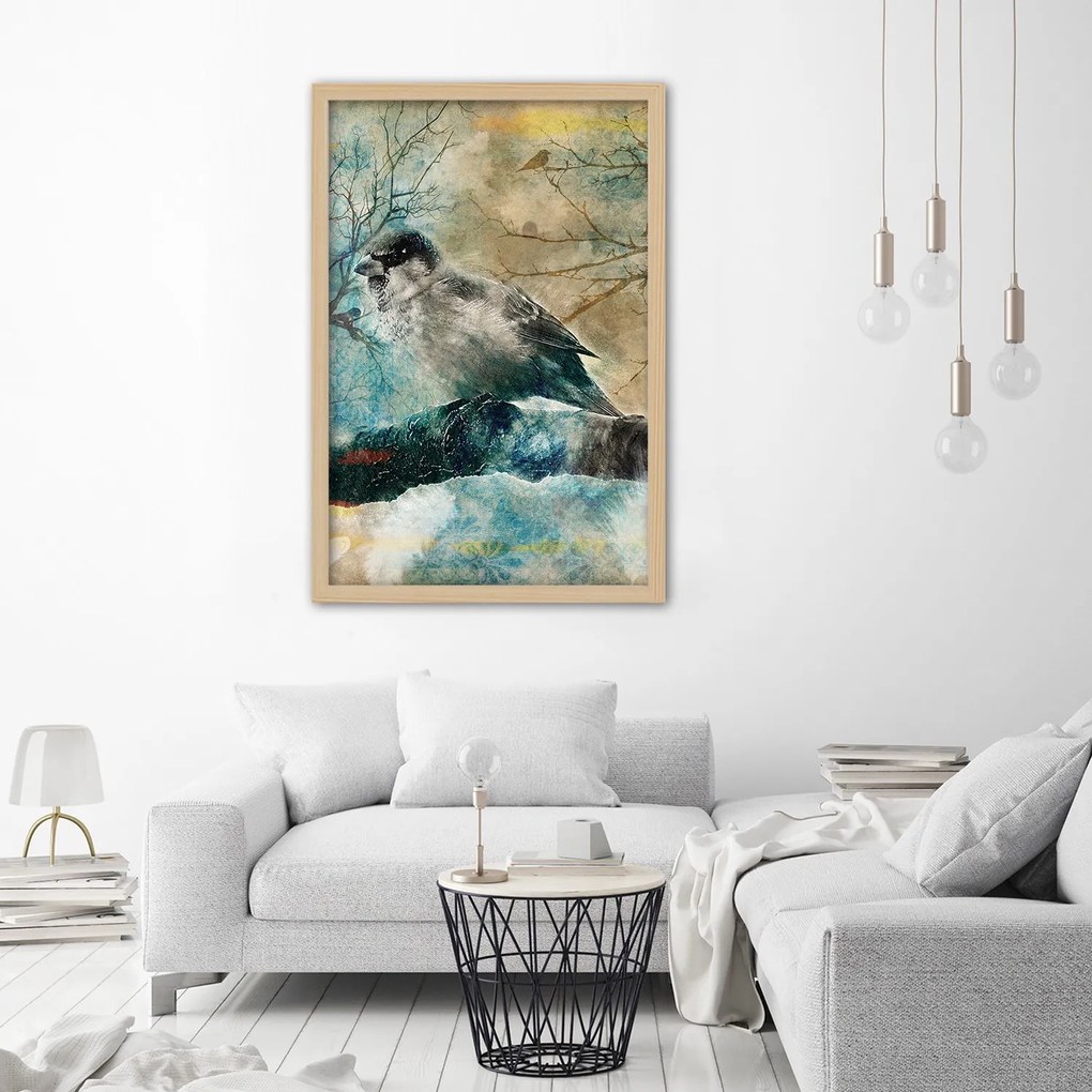 Gario Plagát Vrabec na konári Farba rámu: Bez rámu, Rozmery: 40 x 60 cm