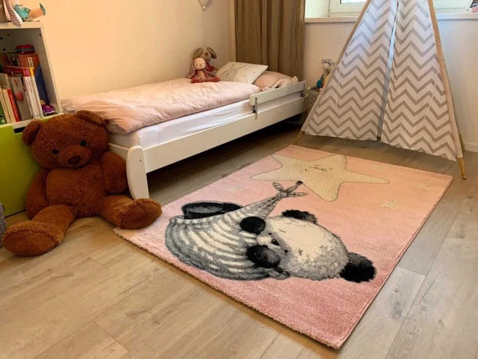 Vopi, Detský koberec Kiddo A1083 pink, 160x230, ružová, detská izba