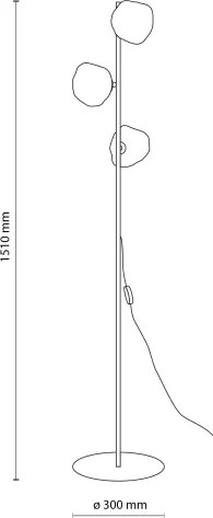 Brilagi - Stojacia lampa VULCANO 3xG9/8W/230V béžová/dymová béžová