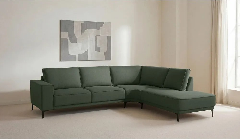 Kaki rohová pohovka (pravý roh) Copenhagen – Scandic