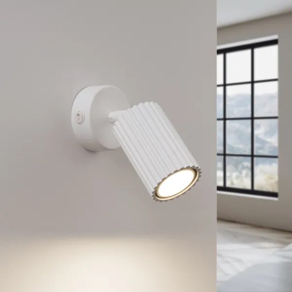 Sollux SL.1541 - Nástenné bodové svietidlo KARBON 1xGU10/10W/230V biela