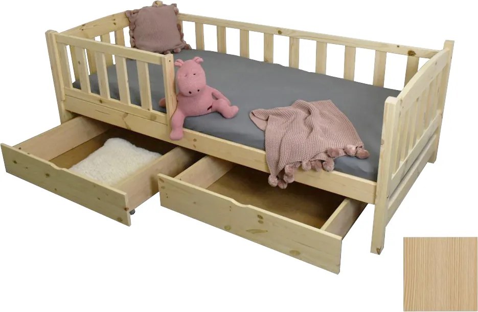 FA Detská posteľ Oľga 2 (200x90 cm) s úložnými priestormi - viac farieb Farba: Prírodná