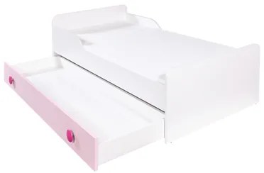 Łóżko z materacem różowe TOP BABY 80x160