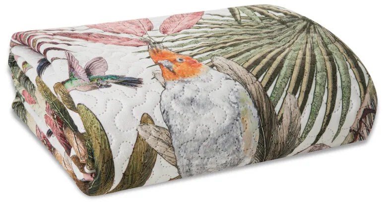 Dekorstudio Prehoz na posteľ PARROT s potlačou exotických rastlín Rozmer prehozu (šírka x dĺžka): 170x210cm