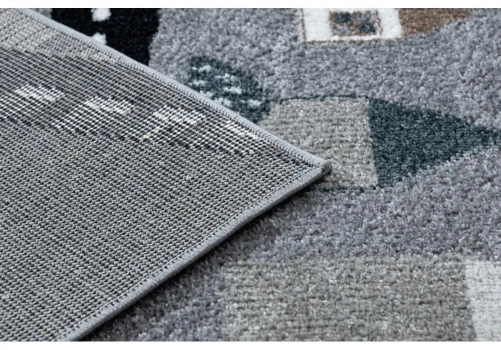 Detský kusový koberec Cesta z mesta sivý 280x370cm