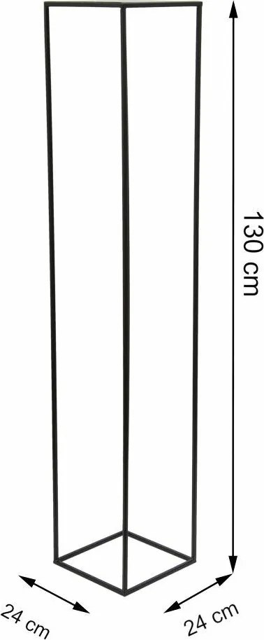STOJAN NA KVETINÁČ SIMPLE 130X24X24 CM ČIERNA