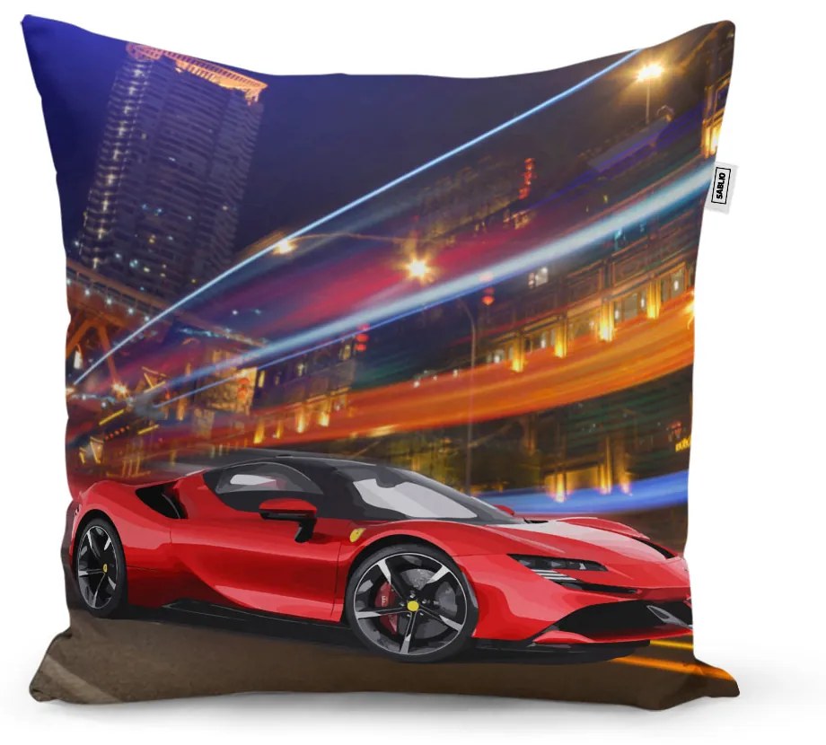 Sablio Vankúš Ferrari na ulici - 60x60 cm