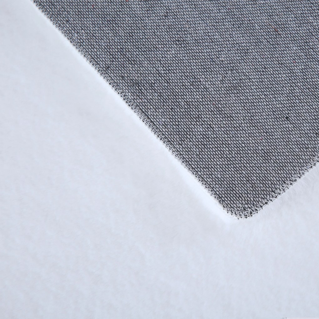 Ayyildiz, Kusový koberec Pouffy 5100 White, 80x250, biela, obývacia izba