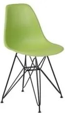 Židle DSR, světle zelená (RAL 9005)  S25158 CULTY +