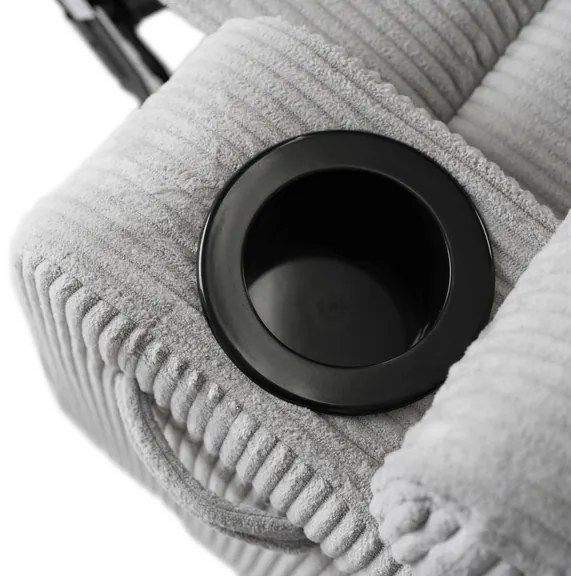 Masážne polohovateľné kreslo ARIEN sivý menšester - vintino.sk