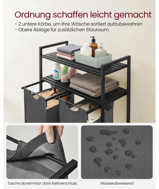 Kôš na bielizeň s 2 policami BLH211G01