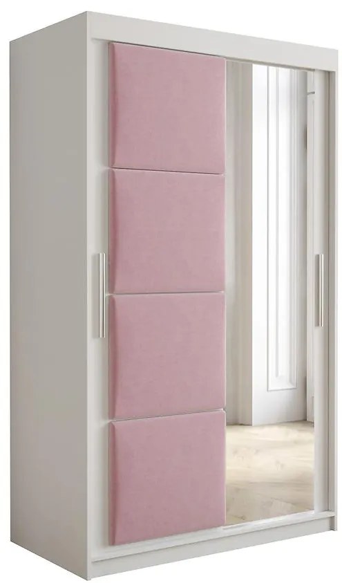 Skriňa Tapi 120 Biely/Ružová