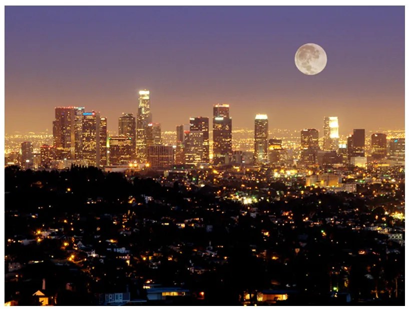 Artgeist Fototapeta - The moon over the City of Angels Veľkosť: 250x193, Verzia: Premium