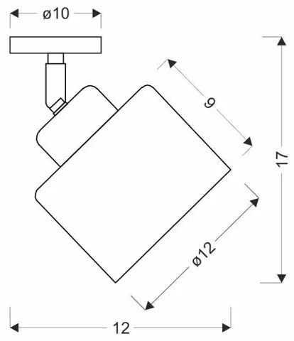 Bodové svietidlo WAMA 1xE27/40W/230V čierna/matný chróm