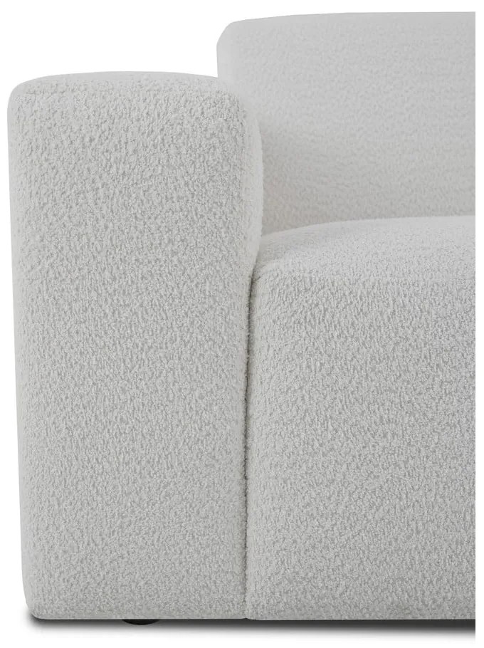 Biela rohová pohovka z textílie buklé (pravý roh) Roxy – Scandic