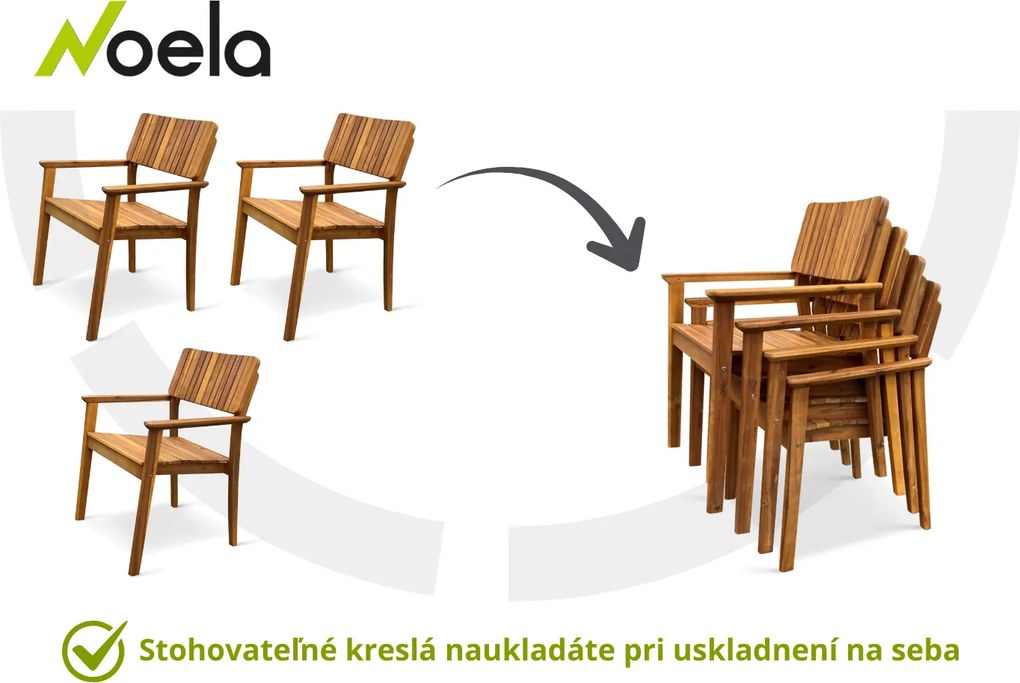 Noela Záhradné drevené kreslo Lucy