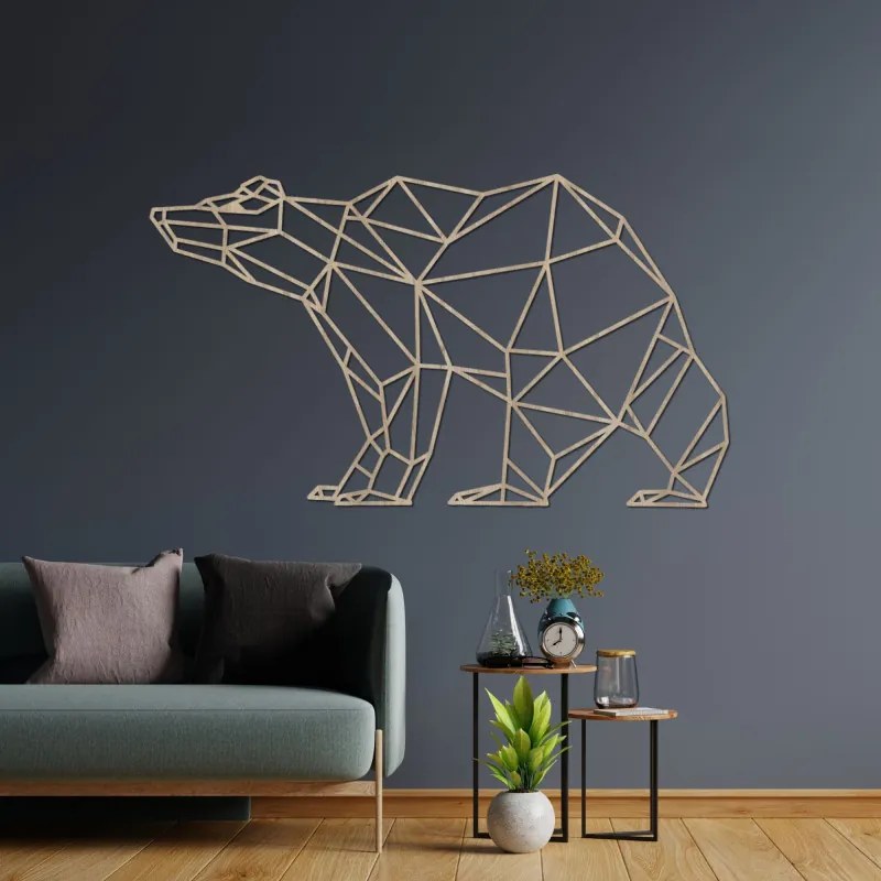 Geometrický Drevený obraz na stenu medveď I SENTOP HDF0244