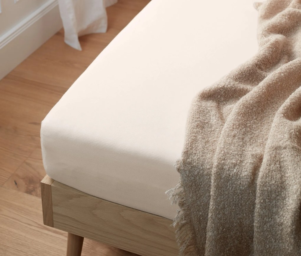 Džersejová napínacia plachta, štandardná veľkosť, biela