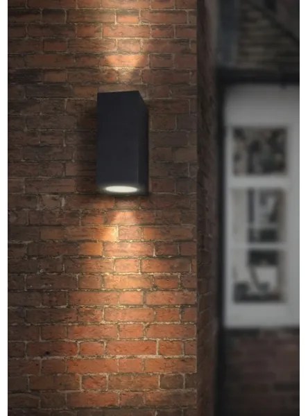 Palnas 66001395 - Vonkajšie nástenné svietidlo HUGO 2xGU10/10W/230V IP44