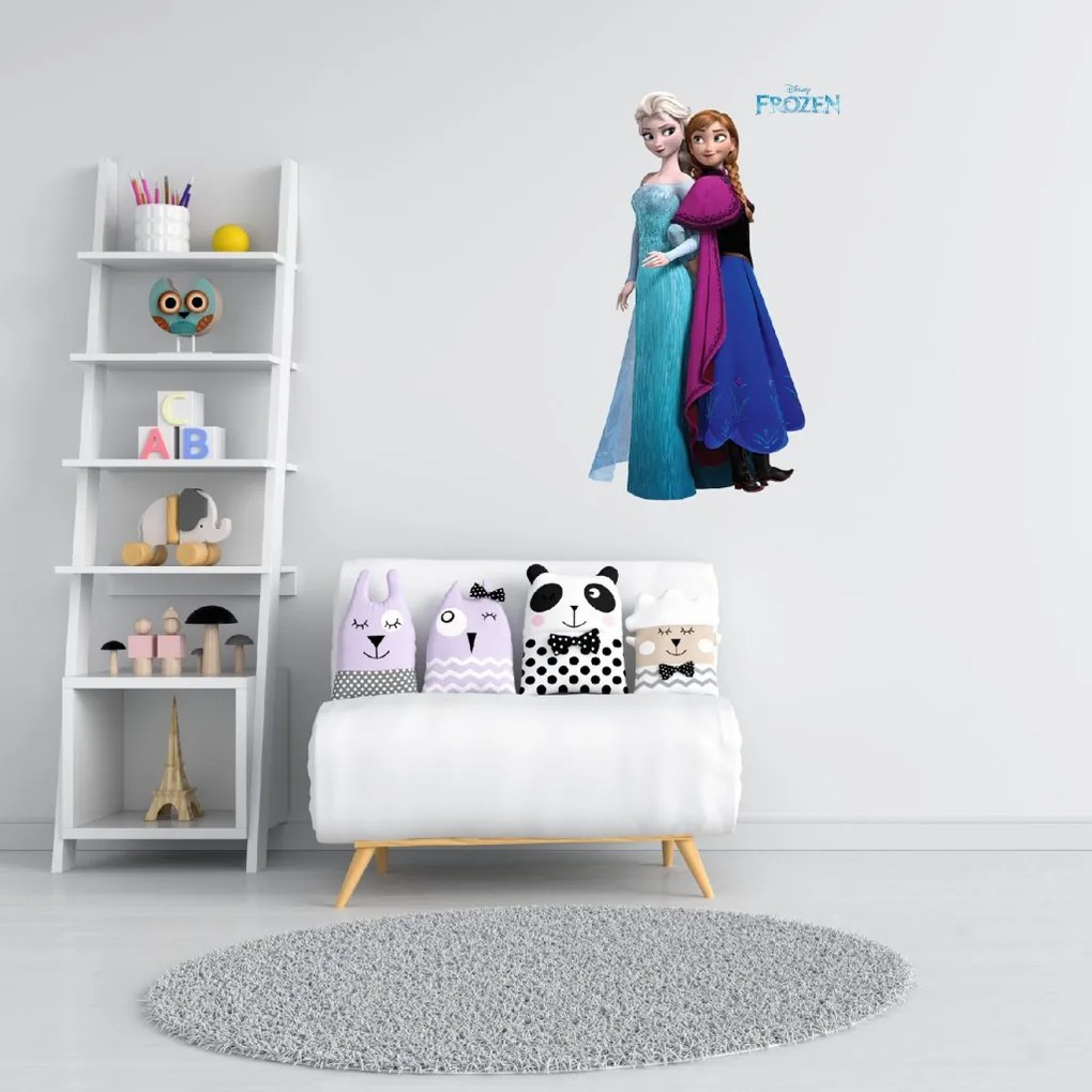 Samolepka na stenu "Elsa a Anna" 40x70 cm