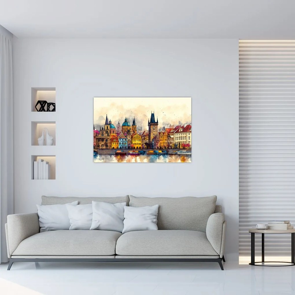 Obraz - Jeseň v maľovanom meste (90x60 cm)