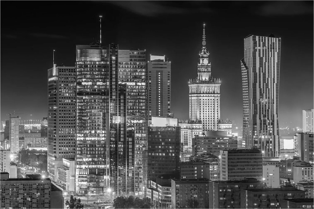 Obraz - Čiernobiely New York (90x60 cm)