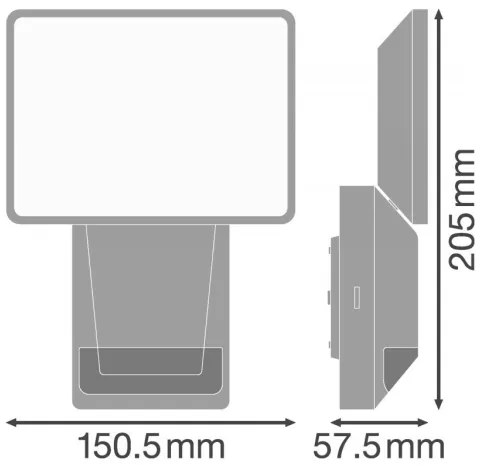 Ledvance - LED Vonkajší nástenný reflektor so senzorom FLOOD LED/15W/230V IP55