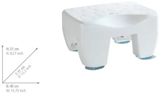 WENKO 73361100-Stolička do vane SECURA 40x31 cm biela/priehľadná