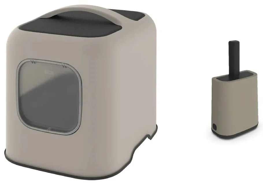 Béžová súprava mačacieho záchodu a lopatky Biala – Rotho