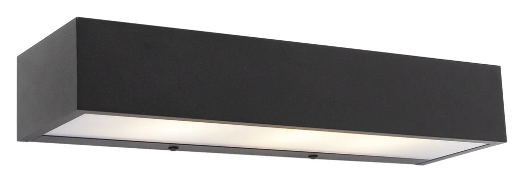 Dizajnová obdĺžniková nástenná lampa čierna 35 cm - Houx