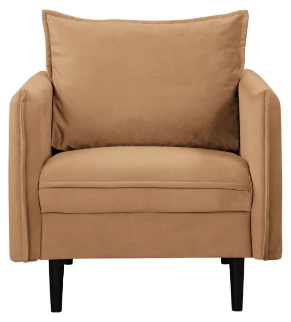 Hnedé zamatové kreslo Juli – Ropez