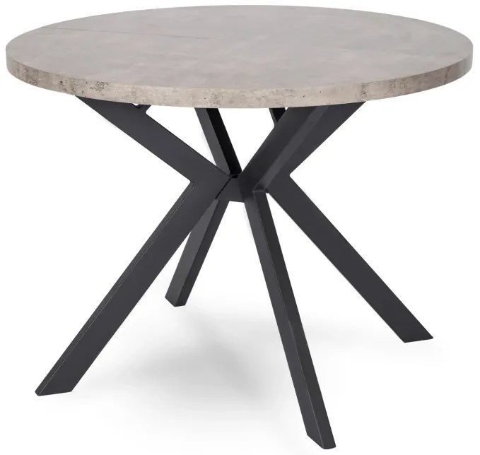 JAKS Okrúhly rozkladací stôl 90 - 190 cm betón Lugo