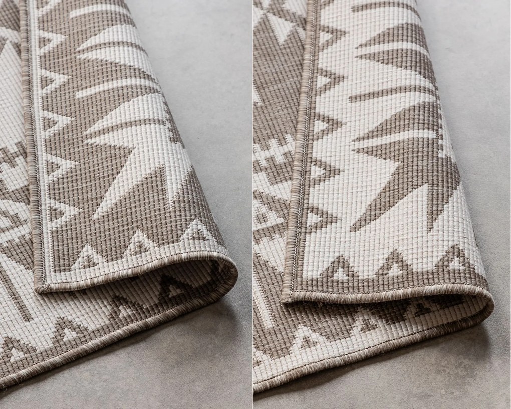 ELLE Decoration, Kusový koberec Gemini 106021 Linen z kolekcie Elle – na von aj na doma, 80x150, béžová, chodba / predsieň