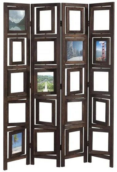 Paraván s fotografickými oknami Dekorhome Biela