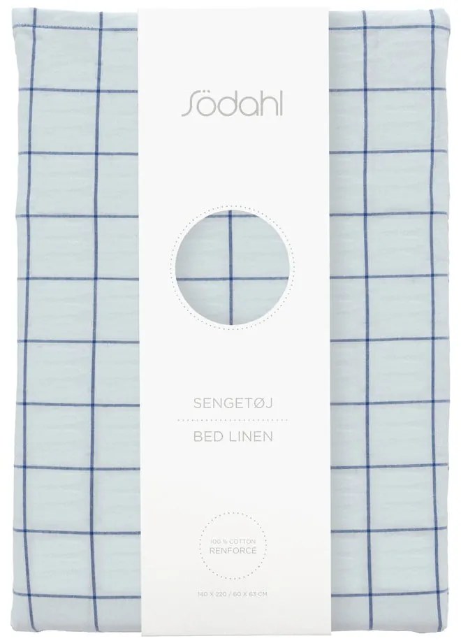 Svetlomodré obliečky na jednolôžko z bavlny Renforcé 140x200 cm Vista – Södahl