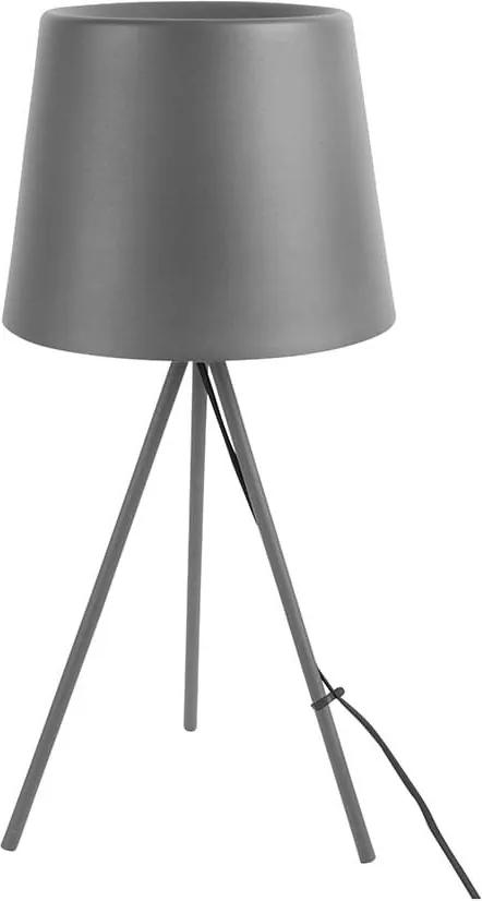 LEITMOTIV Stolná lampa Classy Metal šedá 57 cm x 27,5cm