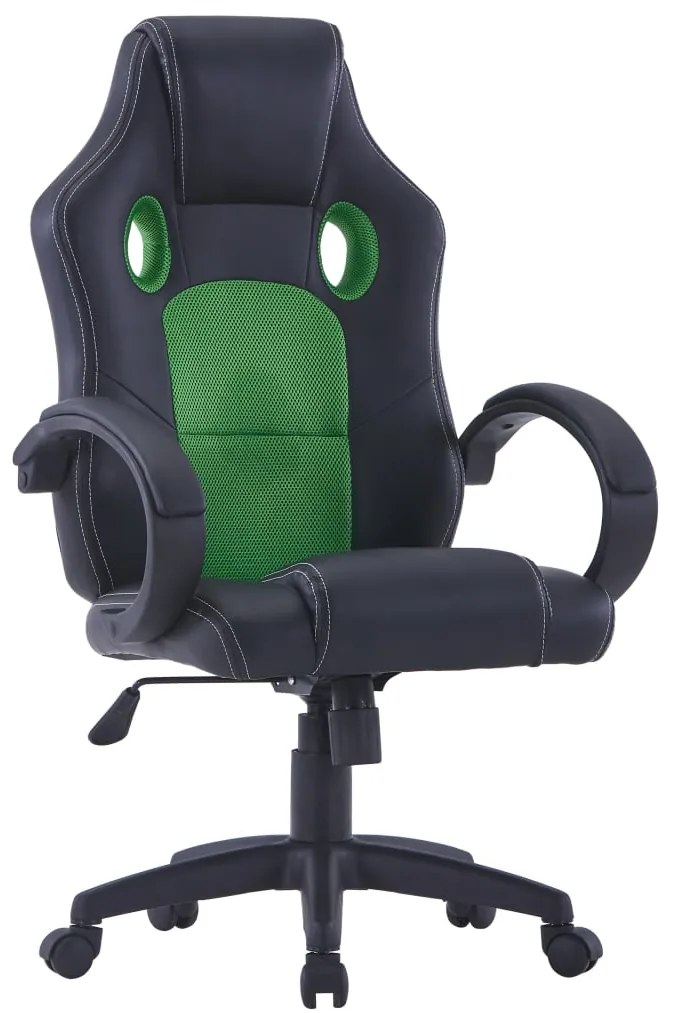 vidaXL Herná stolička zelená umelá koža