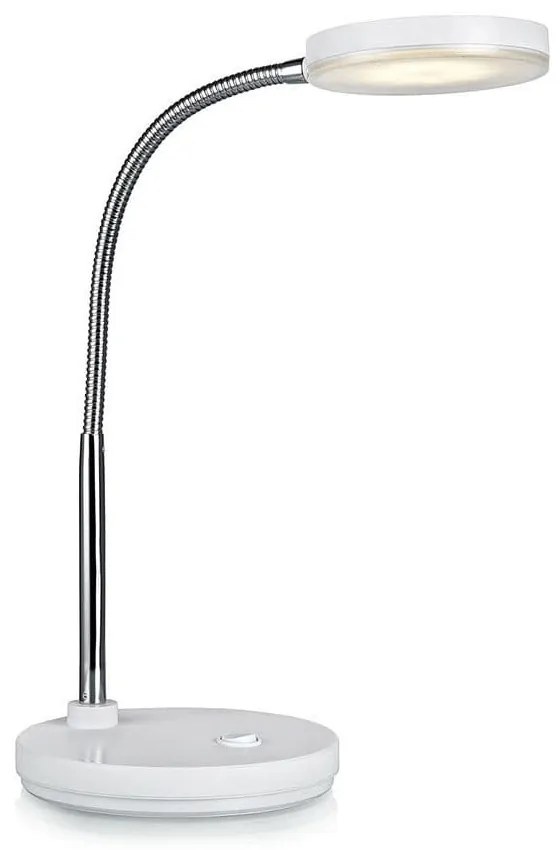 Biela stolová LED lampa Markslöjd Flex