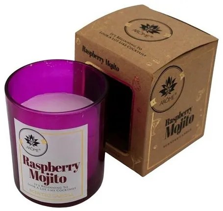 Arome Vonná sviečka v skle Raspberry Mojito, 125 g