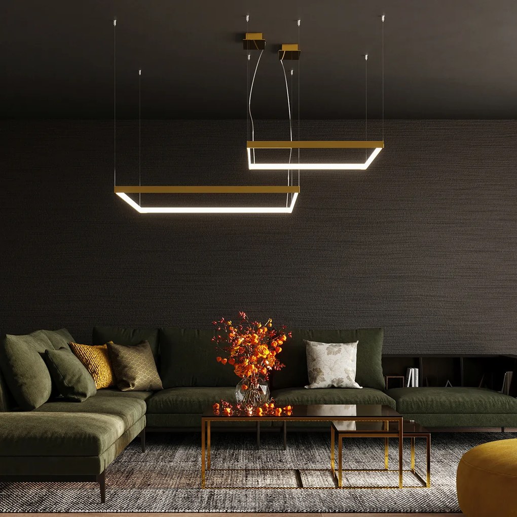 Závesné LED svietidlo Nelya l, 1x LED 70w, 3000k, g