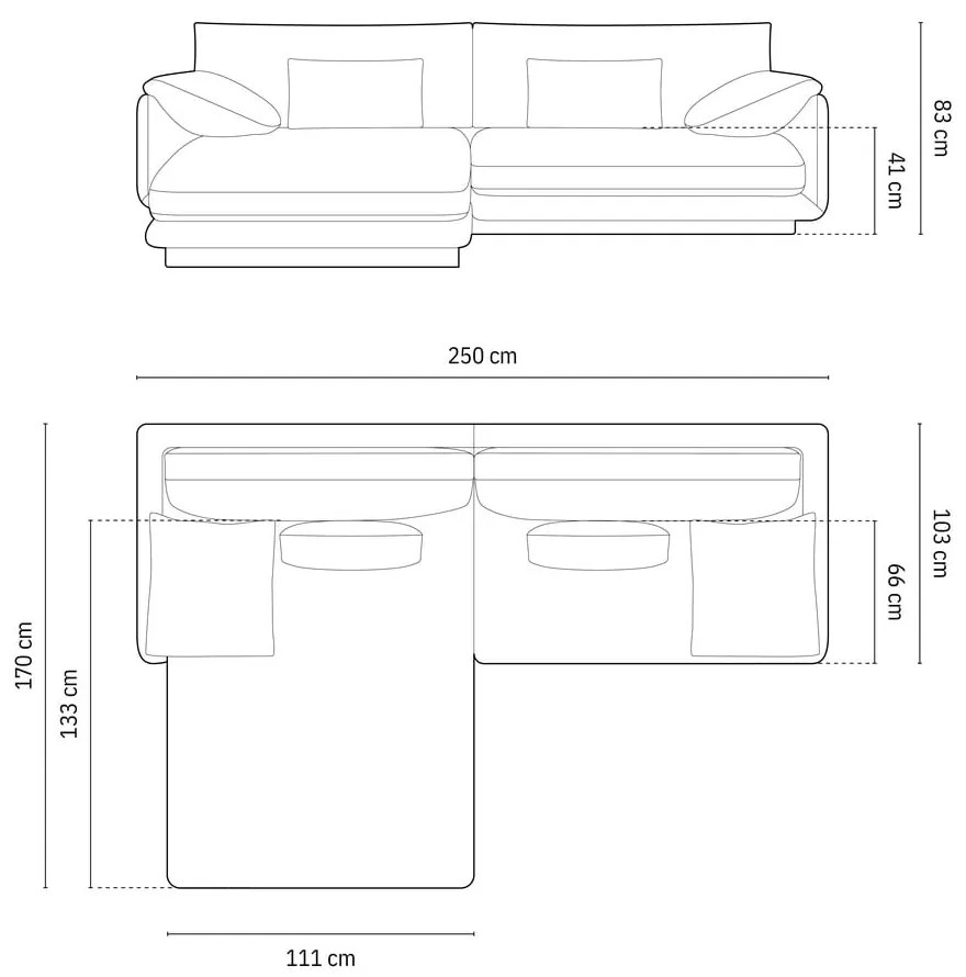 Svetlosivá rohová pohovka (ľavý roh) Torino – Micadoni Home