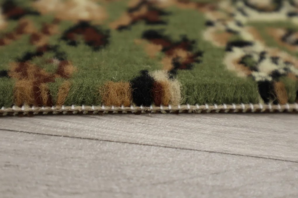 Weltom, Behúň na mieru Samira New 12003-023 green, šíre 100 cm, zelená, chodba / predsieň