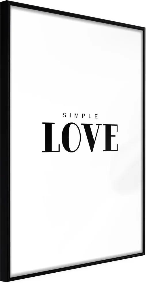 Plagát s jednoduchým nápisom - Simple Love