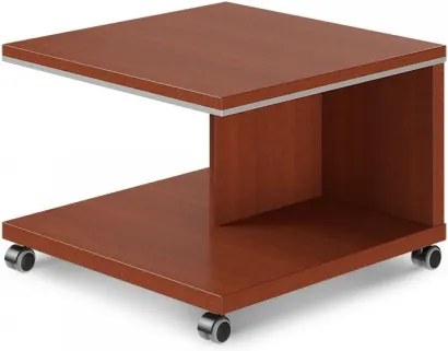 Konferenčný stolík mobilný TopOffice 70 x 70 cm višňa