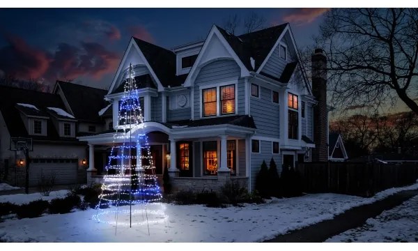 Twinkly TWP01KSPP-BEU - LED RGBW Vonkajší vianočný strom TREE 1000xLED IP44 Wi-Fi