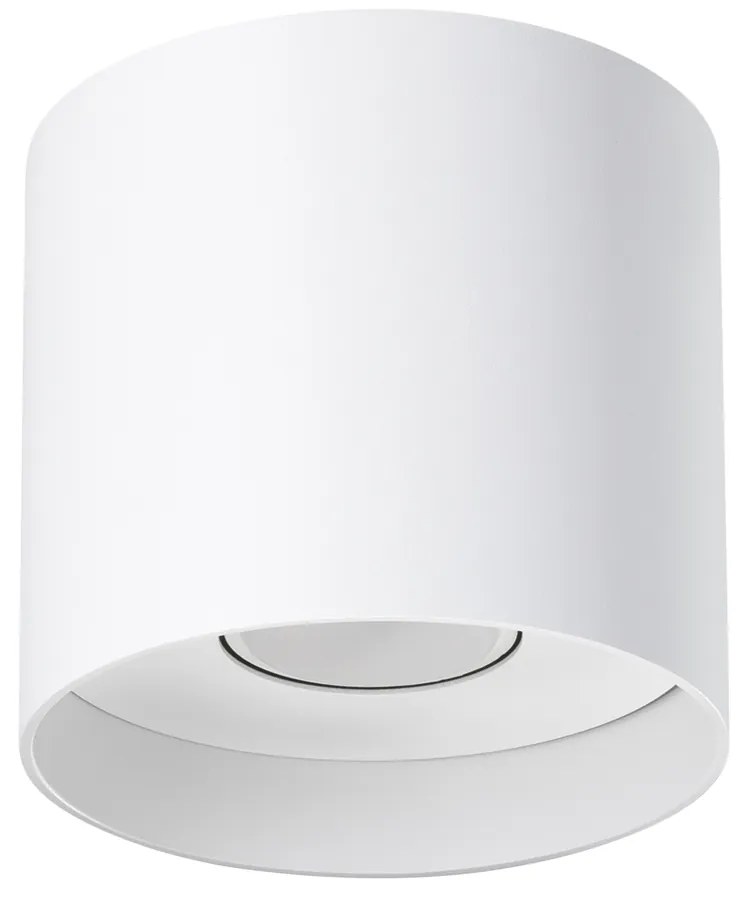 Stropné svietidlo Mika, 1x biele kovové tienidlo