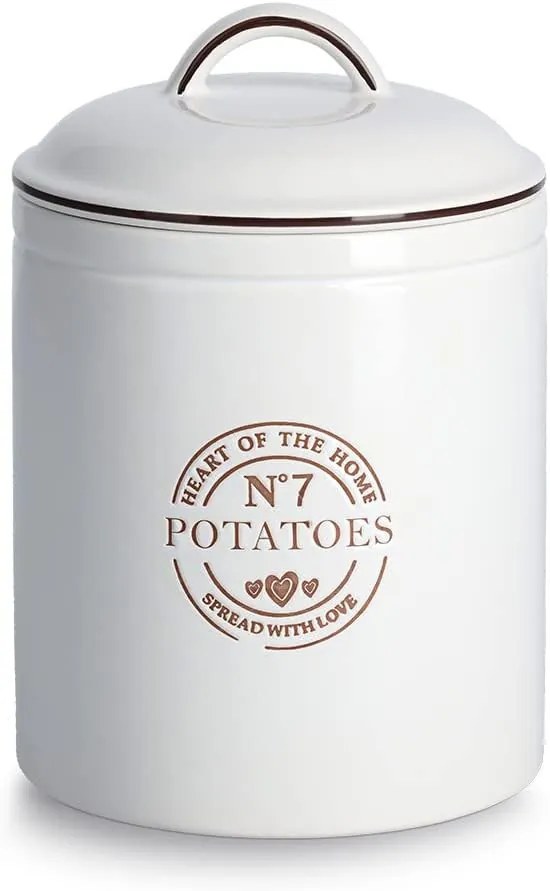 Zeller Present Keramická dóza na zemiaky s vrchnákom, biela CERAMIC, 2900 ml