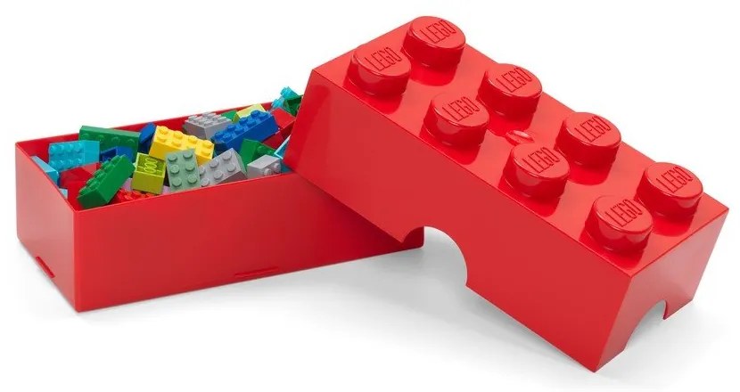 Červený plastový detský úložný box 20x10x7 cm – LEGO®
