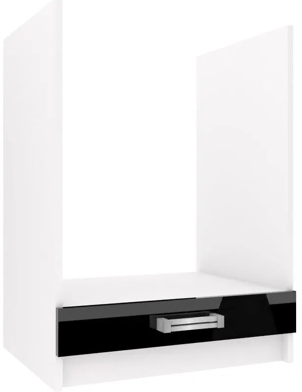 Kuchynská skrinka Belini spodná pre vstavanú rúru 60 cm čierny lesk bez pracovnej dosky INF SDP60/0/WT/B/0/D